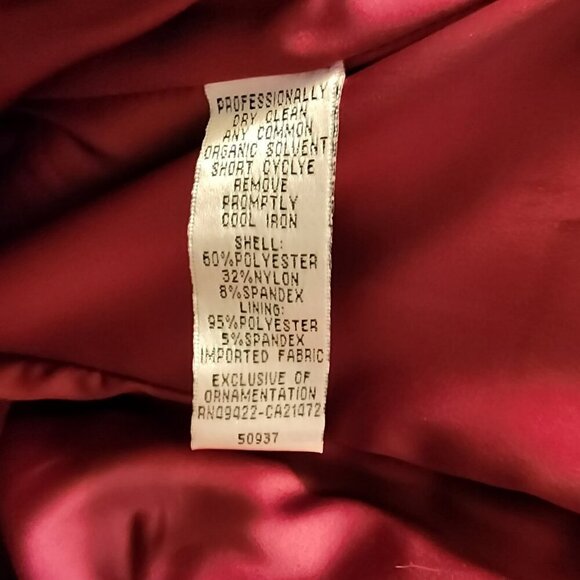 Jessica McClintock 4P Fuchsia Short Cocktail Prom Wedding Guest Dress Poly Blend - Picture 7 of 7